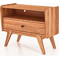 Byoak TV-schrank RETRO aus Massivholz, Kernbuche Naturgeölt