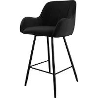 Mirjan 24 Barhocker Colin, Elegante Barstuhl, Beine aus Metall, 55x50x103 cm (Farbe: Magic Velvet 2219)