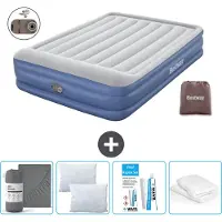 Bestway Luftmatratze - 2-Personen - 152 x 203 x 46 cm - Grau/Blau - Inklusive Zubehör