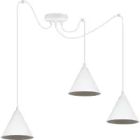 Light11 HOME Soho Spider Hängelampe Weiss 3-Stecker 14Cm E14