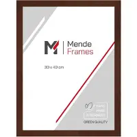 MendeFrames Holzrahmen Nussbaum mit Museumsglas 30x40 cm braun 960