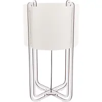 Globo Tischleuchte Tl Mdf Weiß Mit Braunem Rand, 1Xled 21585