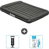 Bestway Luftmatratze - Französisches Bett - 137 x 191 x 30 cm - Grün - Im Lieferumfang enthalten Zubehör