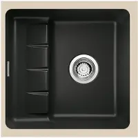 Sonstiges 1091023 Unterbauspüle PickUP U mit Premium-Drehexzentergarnitur, ab 600 mm Schrankbreite, Keramik, Nero