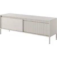 Masseno TV-Schrank SENSATO 153,5 cm Fernsehschrank mit 2 Türen TV-Lowboard für Wohnzimmer Modern 153,5x39,5x53,4 cm Beige / Beige