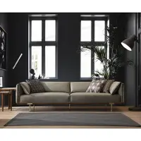 AEA Grüner 3-Sitzer Wohnzimmer Ledersofas Designer Exklusive Couch Sofas