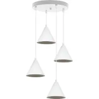 Light11 HOME Soho Hängelampe Weiss 4-Platte 14Cm E14