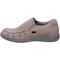 Jomos Slipper gelocht gefloch. modisch in grau, Gr. 42