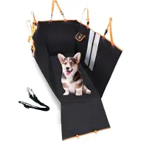 Linomag Autositzbankbezug für den Transport von Tieren, , für Hunde und Katzen, wasserdicht, rutschfest, tiefschwarz, 145 x 130 cm