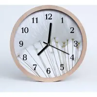 Tulup Holzuhr 30fi cm wanduhr - Löwenzahn-Blumen