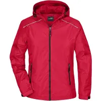 James & nicholson - "Rain" Jacke für Damen LT2575 (XXL) (Rot/Schwarz)