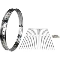 Citomerx Felge 1,5x17 Zoll + Speichen 181 mm Satz für Zündapp C 50 Sport Typ 517