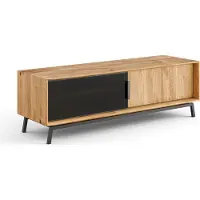 Feldmann-Wohnen Lowboard Modern Loft TV-Unterschrank 200x50x52cm Massivholz geölt Farbe wählbar