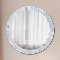 Wallfluent Ø80cm Modern Spiegel - Wandspiegel Wandmontage- Schlafzimmer - Blumen Löwenzahn