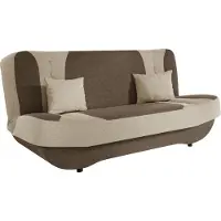 Mirjan 24 Sofa Pinto mit Bettkasten und Schlaffunktion, Schlafsofa, Couch vom Hersteller (Farbe: Matana 17 + Matana 19)