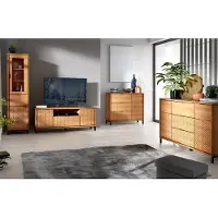Lomadox Wohnzimmermöbel Set 4-teilig modern in Eiche FABRIANO-161