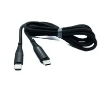 System-S USB 3.2 Gen 2 Kabel 120 cm Typ C Stecker zu Stecker mit Display PD Power Delivery 3.0 geflochten 20 Gbit/s 100 W