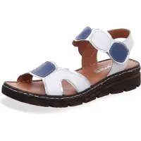 Gemini Sandale , Damen, Gr. 42, weiß, Glattleder, Schuhe Sandale