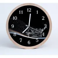 Tulup Holzuhr 30fi cm wanduhr - Wasser Natura