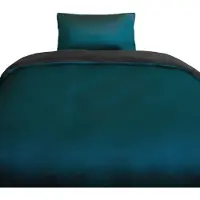 Cofi1453® Einfarbige Wendebettwäsche 100% Baumwolle Satin mit Reißverschluss für Einzel- und Doppelbett Petrol/Anthrazit 155 x 220 cm + 80 x 80 cm