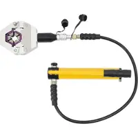 StarTech.com Hydraulische Schlauchpresse - Manuelles Crimp-Werkzeugset - 4 t - 7 Matrizen - Für Kfz-Klimaanlagen-Schläuche - Gelb