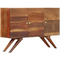 Syfax Sideboard Braun Altholz Massiv 110x30x75 cm