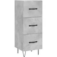 Syfax Sideboard Betongrau 34,5x34x90 cm Holzwerkstoff