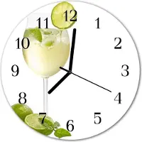 Tulup Glasuhr Wanduhr Küchenuhr Echt-Glas 30fi cm Limette grün