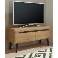 Furn.Design TV-Lowboard Ronson in Artisan Eiche und schwarz TV-Unterteil skandinavisch