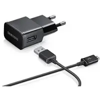 Samsung Original Ladegerät ETAU90EBE 2A + Datenkabel MicroUSB ECB-DU4EBE Black