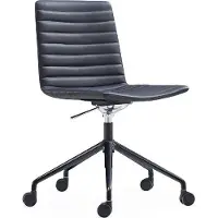 CasaDolce 2-er Bürostuhl set NIMBUS, schwarz, 72x67x84/91 cm, drehbar und höhenverstellbar, mit Polyurethan gepolstert