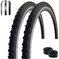 Maxxi4you 2 x VEE Rubber V185 28" Fahrradreifen Schwarz 37-622 (28 x 1,40) + 2 x passende Schläuche DV inkl. Reifenheber