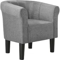 In And OutdoorMatch Schalensitz Mylene - Schalensessel - Stoff - 70 x 70 x 58 cm - Grau - Luxus-Design