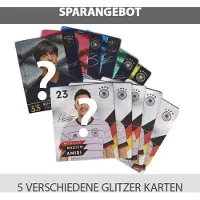 REWE EM 2020 + WM 2018 Sammelkarten - je 5 verschiedene GLITZER Karten