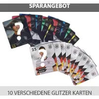 REWE EM 2020 + WM 2018 Sammelkarten - je 10 verschiedene GLITZER Karten