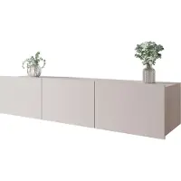 Mirjan 24 TV-Lowboard Calabrini 4, Stilvoll Wohnzimmer, TV-Lowboard mit drei Drehtüren (Farbe: Cashmere)