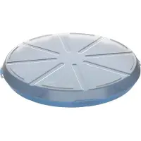 Elasto Pizzabox 'ToGo' - Aufbewahrungsbox von Pizza - Wiederverwendbare Kunststoffbox aus robustem Material - behagliches blau/transparent