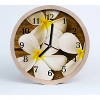 Tulup Holzuhr 20fi cm wanduhr - Blumen Blumen