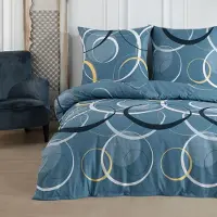 Buymax Bettwäsche Bettbezug 155x220 cm, Kopfkissenbezug 80x80 cm 2 teilig Deckenbezug Set aus 100% Baumwolle Renforce mit Reissverschluss