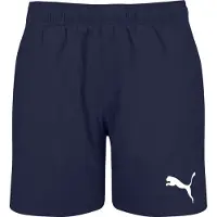 Puma Badeshorts "SWIM BOYS MID SHORTS", Kinder, Gr. 152, N-Gr, blau (navy), Microfaser, Obermaterial: 100% Polyester, Badehosen Badeshorts, schnelltrocknend, Kordelzug