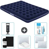 Bestway Luftmatratze – 2-Personen – 152 x 203 x 22 cm – Blau – im Lieferumfang enthalten Zubehör