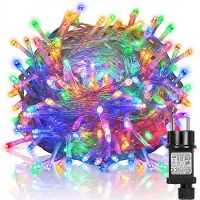 Rosikey 20M LED Lichterkette Strom, Wasserdicht Garden 8 Modi Lichterketten mit Timer Speicherfunktion für Innen Party Hochzeit Balkon Weihnachten, Bunt