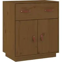 Syfax Sideboard Honigbraun 65,5x40x75 cm Massivholz Kiefer