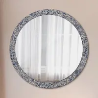 Wallfluent Ø100cm Modern Spiegel - Wandspiegel Wandmontage- Schlafzimmer - Blumen