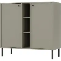 Masseno Kommode TORINO 100 cm Sideboard und 2 Türen für Wohnzimmer Schlafzimmer Modern 100x41x95 cm Hellgrün / Hellgrün