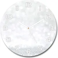 Tulup Wanduhr aus Glas 30fi Glasbild Glasuhr Gehärtetes Glas - weisse-zeiger - Frippery