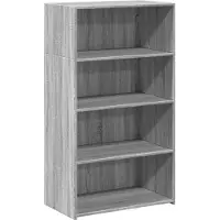 Syfax Highboard Grau Sonoma 70x41x124 cm Holzwerkstoff