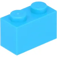 LEGO : 100x Stein 1x2 in 'Medium Azure'
