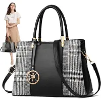 OKWISH Henkeltasche, Umhängetasche, Handtasche, Tragetasche, Aktentasche Tasche Damen, Schultertasche, Arbeitstasche, Messenger-Tasche für Frau Frauen