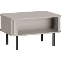 Lomadox Wohnzimmer Couchtisch mit 92 cm Breite in Taupe, mit 2 offenen Fächern - NASHVILLE-161
